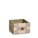 Schubladenbox Mosaik, Holz, 17 x 18.5 x 11.5 cm